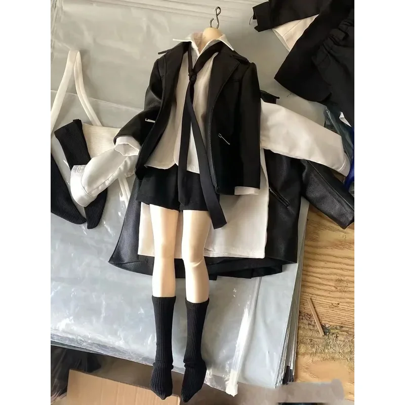 1/4 人形の服スーツ 45 センチメートル Bjd 人形用コート + シャツ + ショートパンツ + 蝶ネクタイ + 靴下ハンサムなドレスアップままごと人形アクセサリー、人形なし