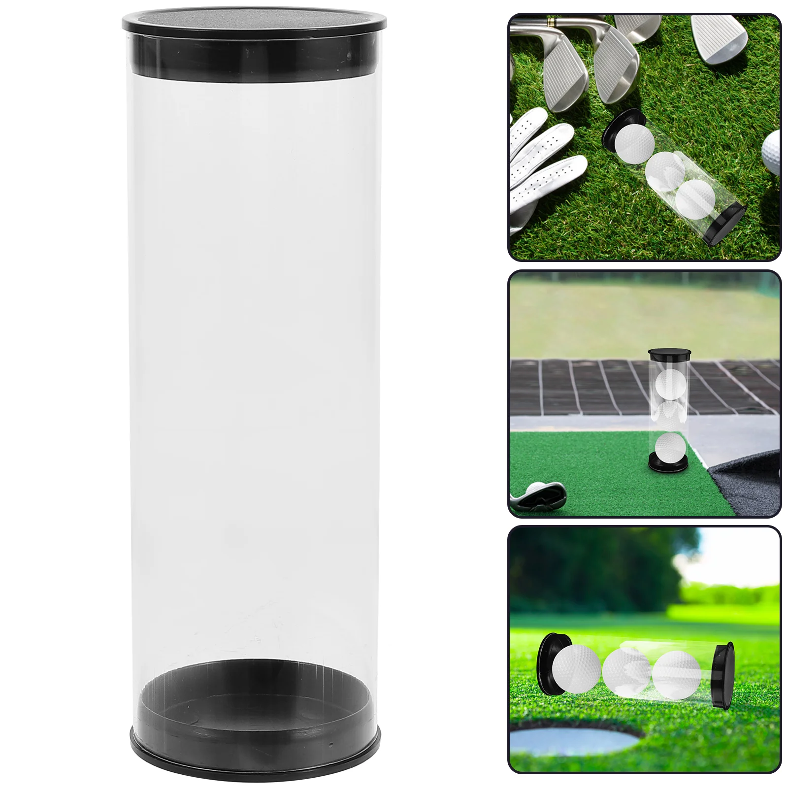 Golf Ball Tube Barrel PC Transparent Round Plastic Packaging Box 45mm Diameter Portable Golfs Case Rack Pvc