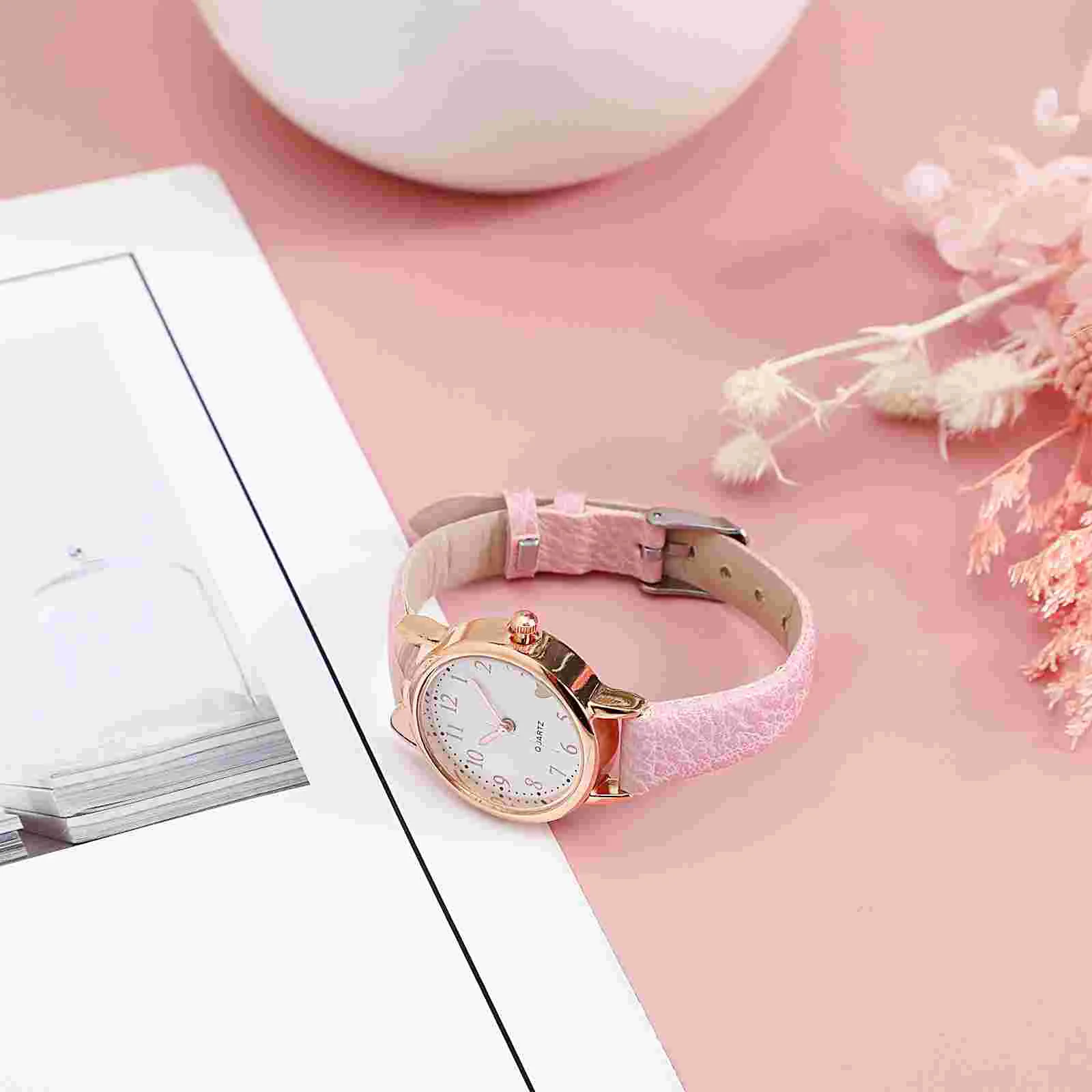 Reloj luminoso para niños y niñas, relojes analógicos para niños, el gato, mujer, Miss