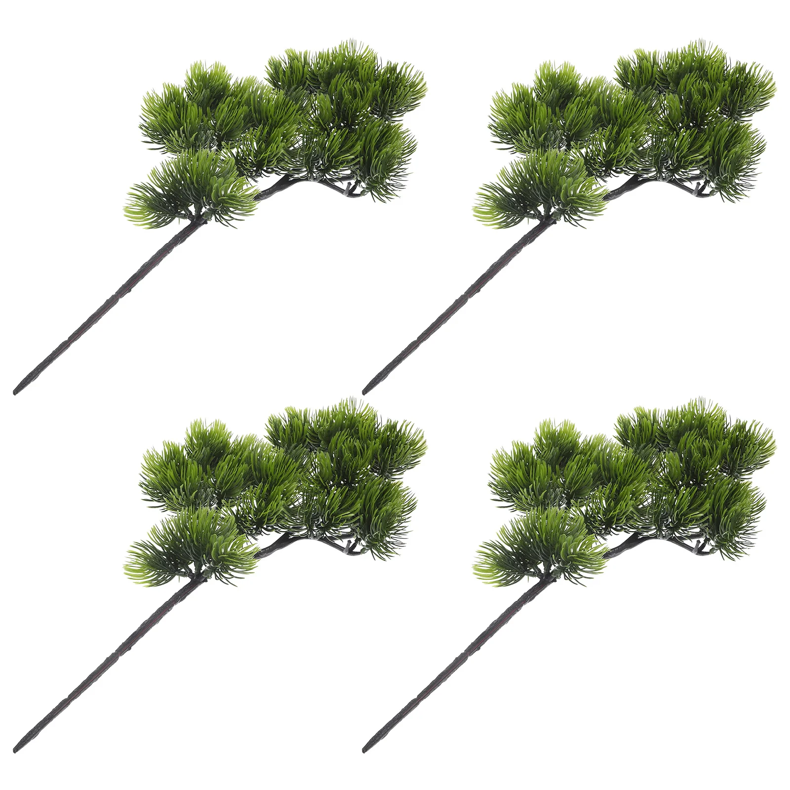 

4Pcs Artificial Pine Picks Realistic Fake Pine Needle Stems for Wreath DIY Holiday Decorations Home Tabletop Vase Arrangements