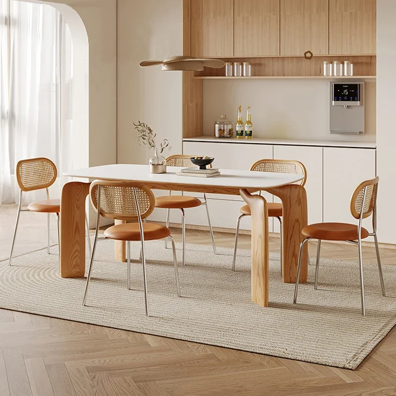 

Waterproof Unique Dining Table Kawaii Wooden Rectangular Space Saving Tables Restaurant Modern Mesas De Jantar Home Furniture