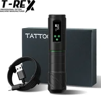 Máquina de tatuaje inalámbrica T-Rex, pluma de 1600mAh, pantalla Digital LED, batería de tatuaje inalámbrica para principiantes y artistas