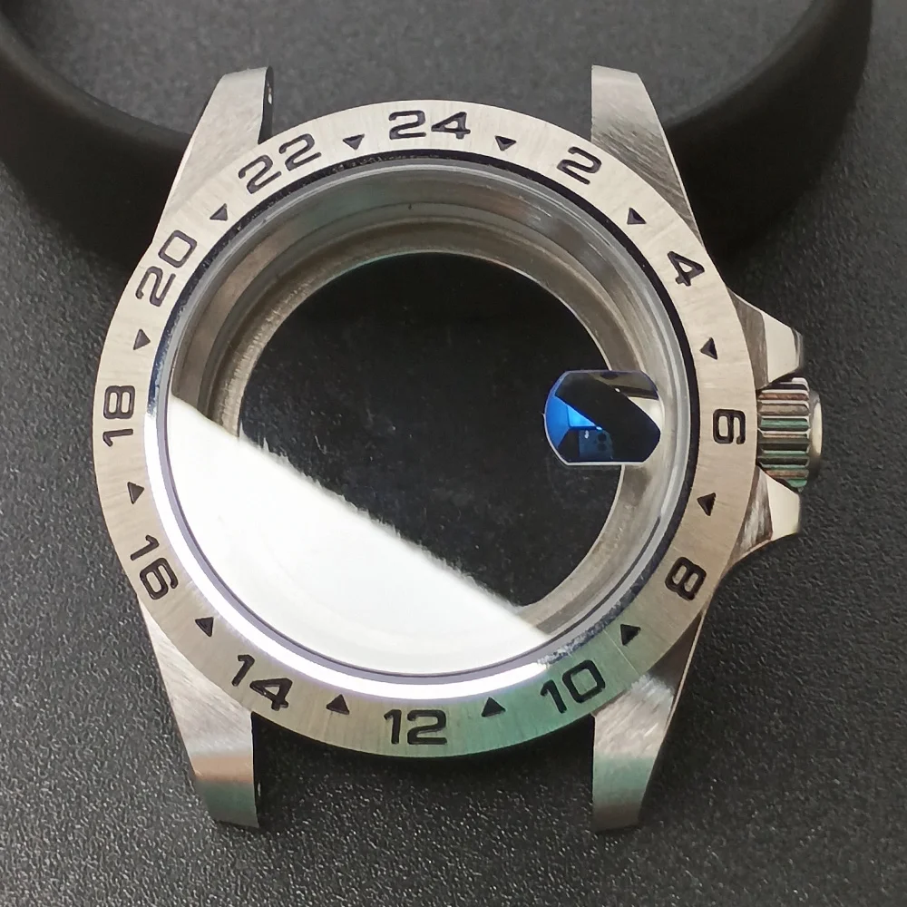 Hochwertiges silbriges Gehäuse 39,5 mm Uhren-Herrengehäuse FIT NH34 NH35 NH36 Uhrwerk Automtaic Watch Box