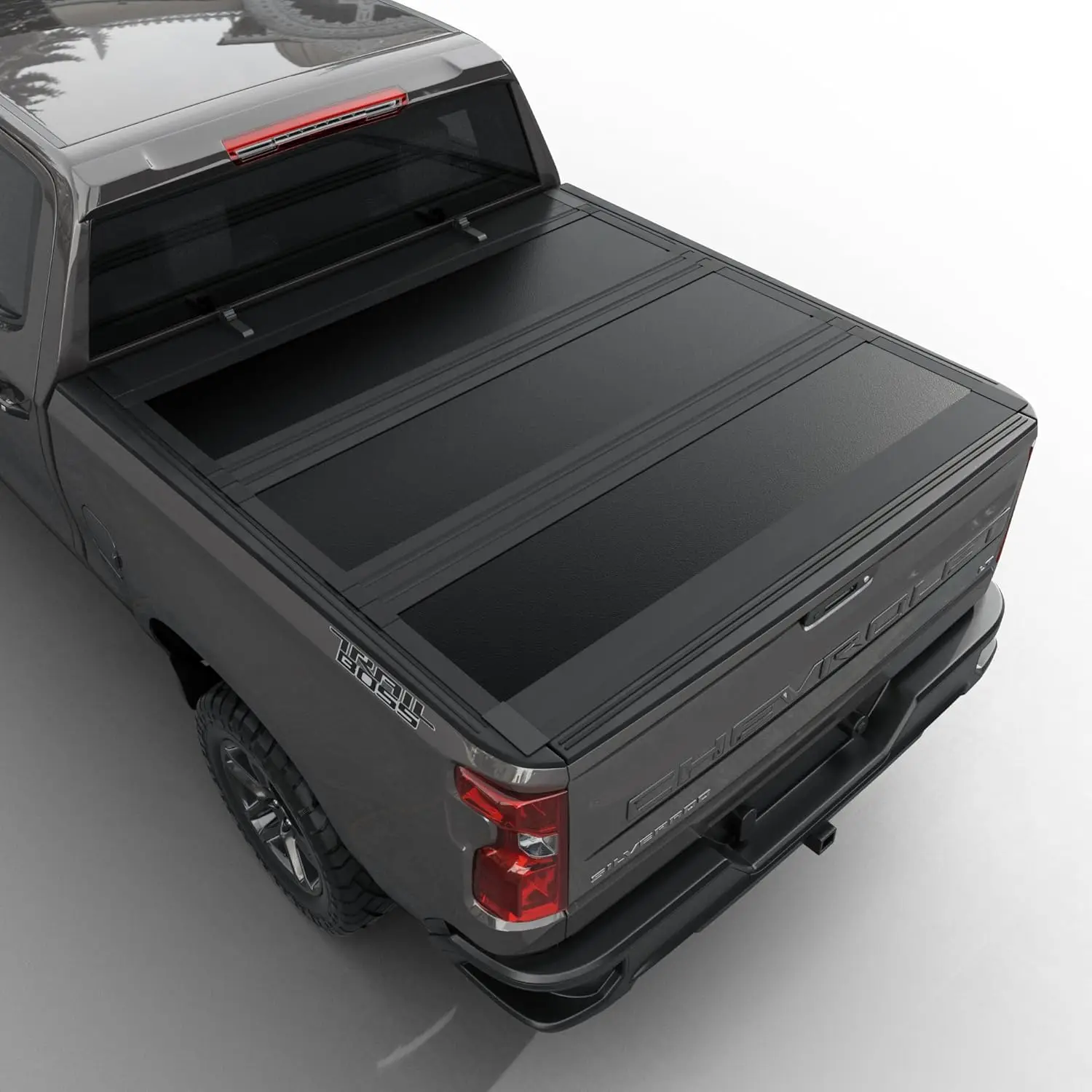 

Low Profile Hard Shell Flip-Up Truck Bed Tonneau Cover Waterproof Lockable For Chevy GMC Silverado Sierra 6.7ft Bed, Custom