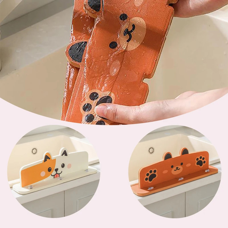 

Silicone Kitchen Sink Water Splash Guard Washing Basin Anti-splash Stopper Waterproof Splatter Screen Bar Anti-water Board