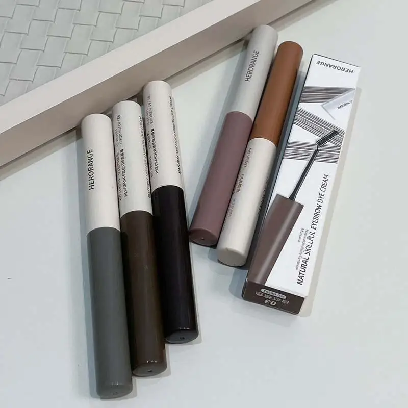 【HERORANJE】Wenkbrauwversterker Kleurstof Gel Tint Waterdicht Langdurig Sneldrogend Verven Brow Tattoo Getinte Crème Brow Make-up Cosmetisch