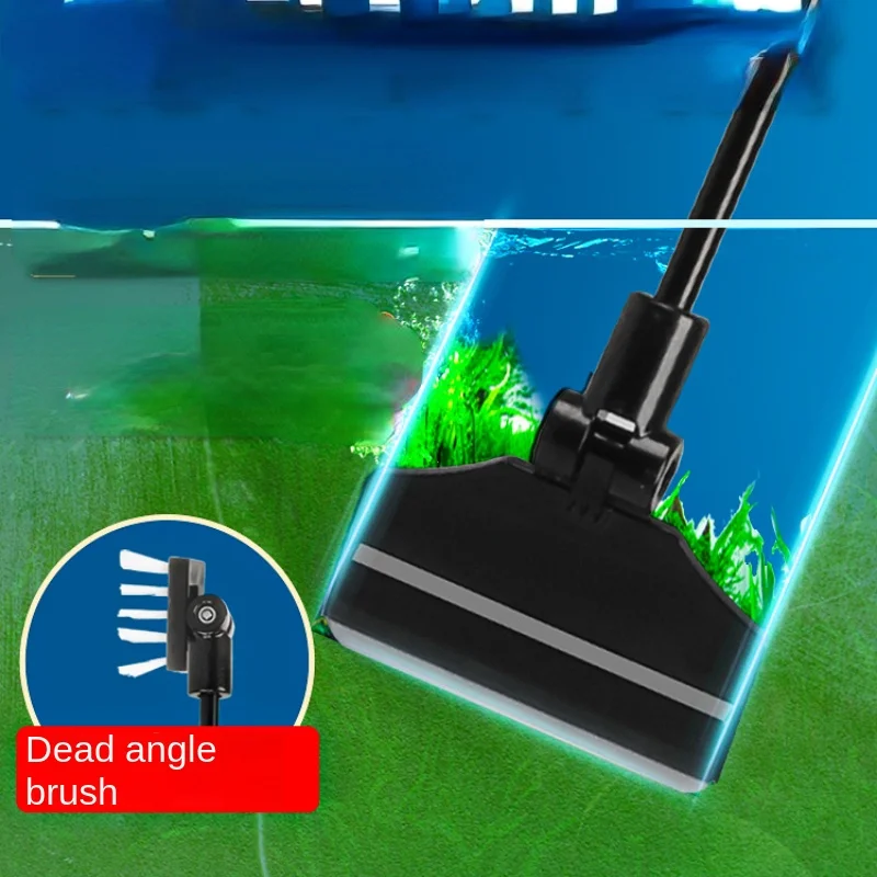 

Algae Scraper Fish Tank Brush No Dead Angle Cleaning Tool Cleaning Inner Wall Bottom Scrubbing Glass Algae Removal Artifact