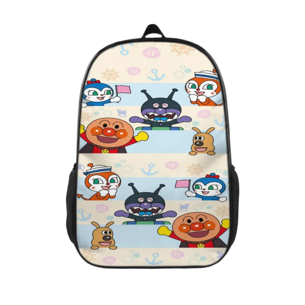 

New Fashionable Cute Anpanman Cartoon Backpack Bag Large Capacity Trendy Book Bag Multi-pockets Adjustable 17inch