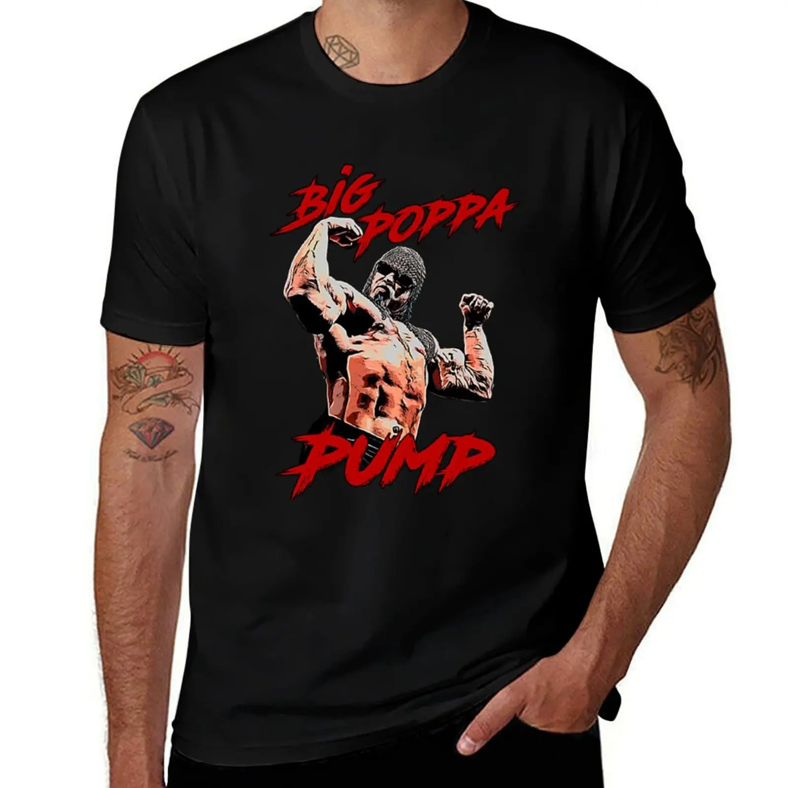 Футболка Big Poppa Pump Steiner, летние топы с синим замком, одежда на день Святого Валентина, топы больших размеров, футболки для мужчин
