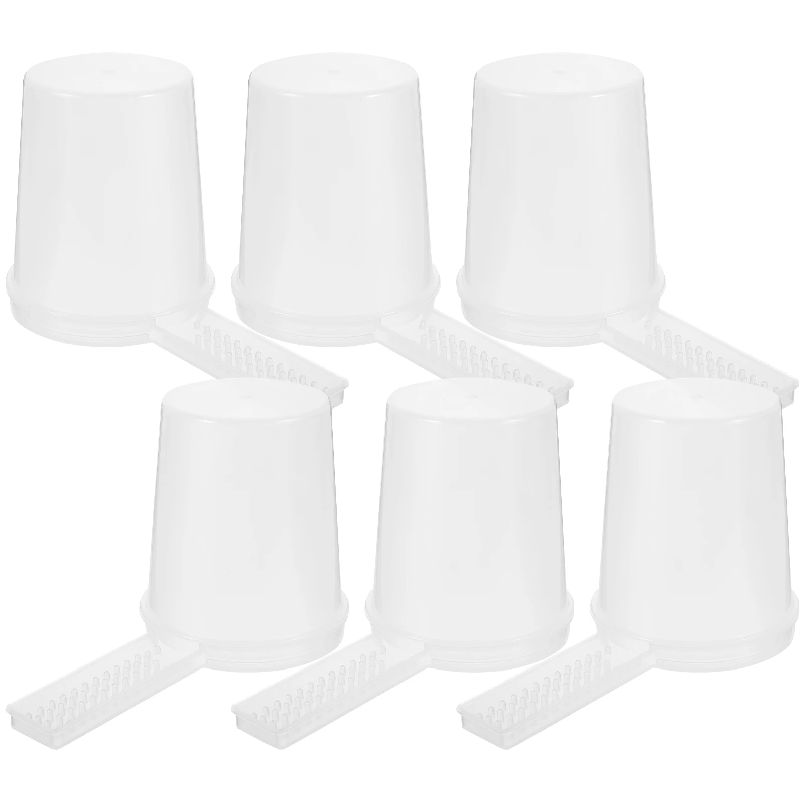 

6pcs Waterer Hive Entrance Plastic Feeder Cup Beehive Bottle Easy Operation Energy Saving Opening Non