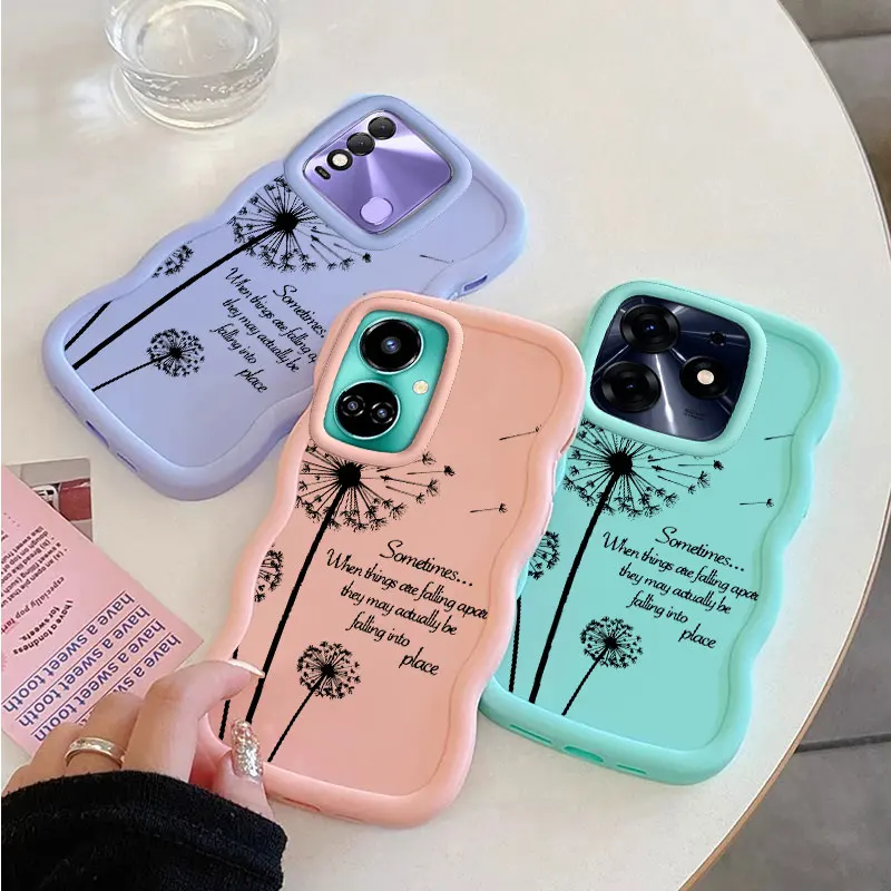 Flower Fashion Phone Case For Infinix TECNO CAMON 18 19 20 SPARK 8 8C 8T 9 10 10C GO 2022 2023 2024 PRO Soft Coque Gril Cover