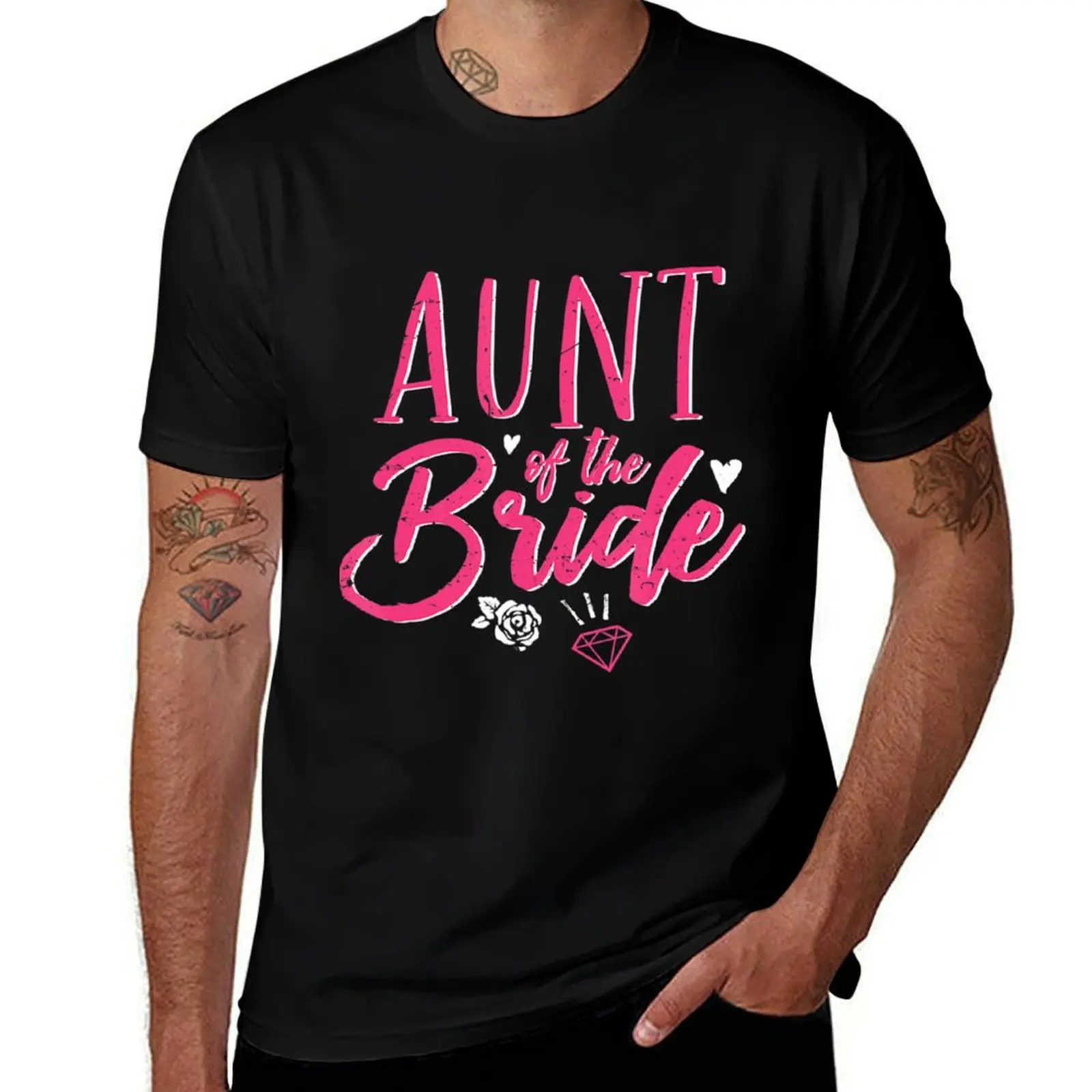 

Aunt of The Bride Bachelorette Party Pink Wedding Auntie \t\t T-Shirt graphic t shirts for man t shirt man luxury