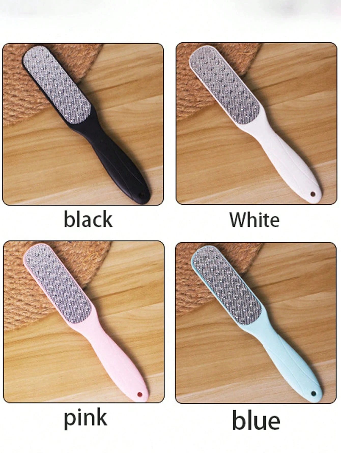 1 個両面フットファイル/スクラバー、家庭用大型カルスリムーバー、バッグ、オーガナイザー、フットスキンケアツール