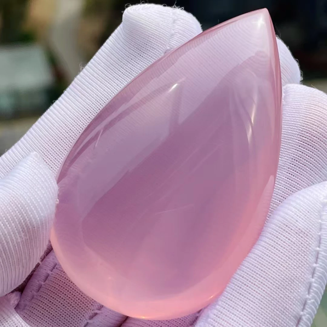 

Natural Rose Quartz Women Pendant Necklace 58*37*19mm Water Drop Round Rose Quartz Star Light Love Crystal Jewelry AAAAAA