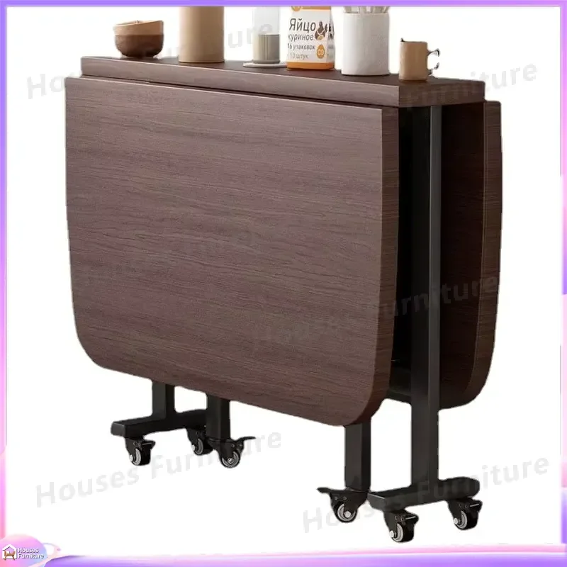 Foldable Bamboo Dining Table Square Portable Lightweight Space Saving for Small Apartments Rental Houses Modern Minimalist