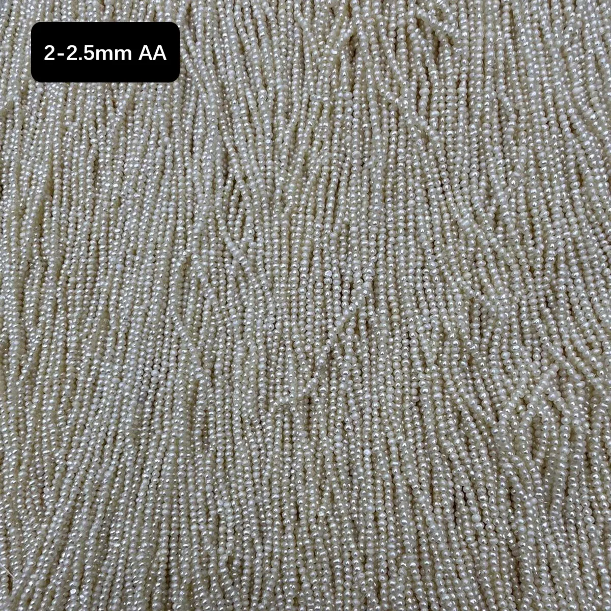 

2-2.5mmAA Wholesale Semi-finished Near Round Natural Freshwater Pearl Wedding Loose Bead for Jewelry Make DIY Necklace Bracelet