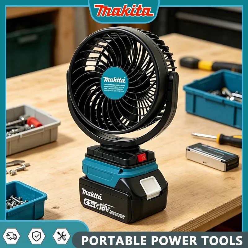 

Makita Wireless Portable Fan Compact Lightweight Adjustable Speeds Strong Airflow for Outdoor Camping Office Use