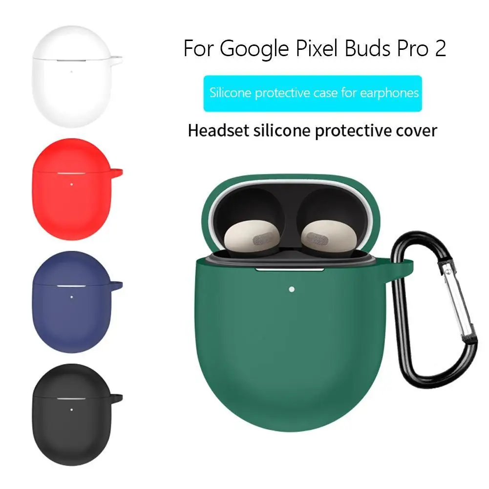 For Google Pixel Buds Pro 2 Protective Case With Carabiner Dustproof Wireless Earphone Shock Resistant Cover Strong Carrying Box