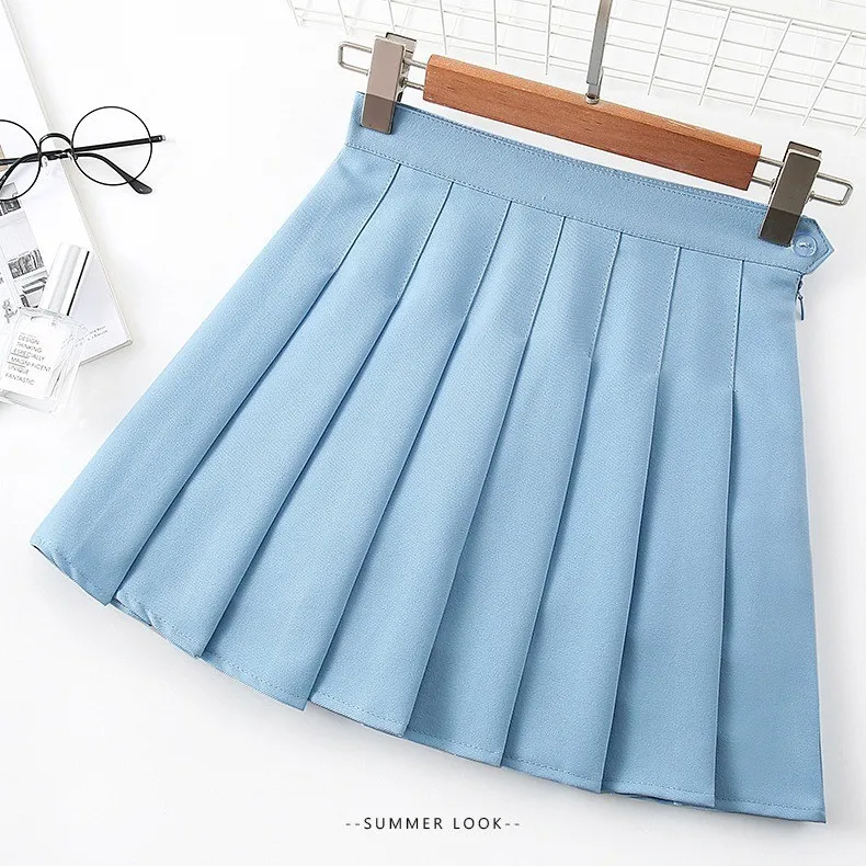 

Юбка в клетку с высокой талией, женские юбки трапециевидной формы, противолегкие прогулочные школьные orm Sle, полиэфирное волокно