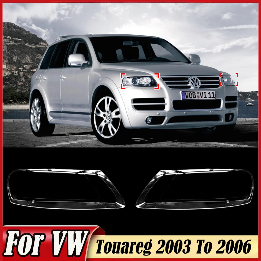 

Автомобильный абажур для передней фары VW Touareg 2003 2004 2005 2006, корпус правой фары, прозрачная крышка объектива, комплекты кузова