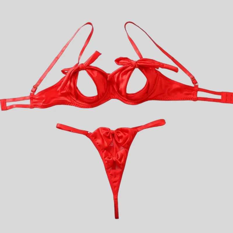 

Сексуальный комплект женского белья Tornova: эротическое белье с вырезами, кружевом и шнуровкой, состоящий из двух предметов.