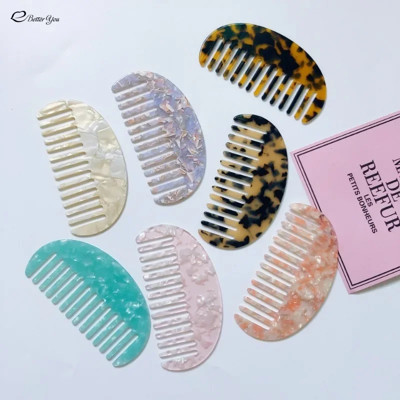 1PC Fashion Acetate Anti-static Hair Combs Comfortable Tortoise Shell Hairdressing Comb Hair Cutting Brush Hair Styling Tools