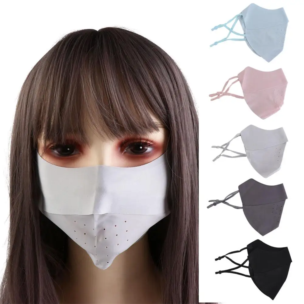 Summer Quick-drying Anti-UV Breathable Driving Masks Anti-dust Ice Silk Face Protection Face Cover Sunscreen Mask Face Mask