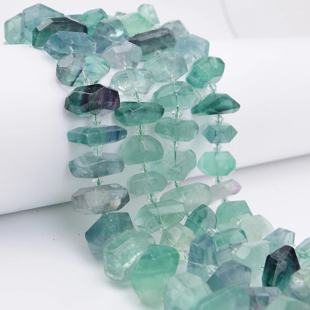 apdgg-large-size-natural-mix-green-fluorite-mesopore-freeform-cutting-nugget-loose-pendant-beads-15''-strand-jewelry-making-diy