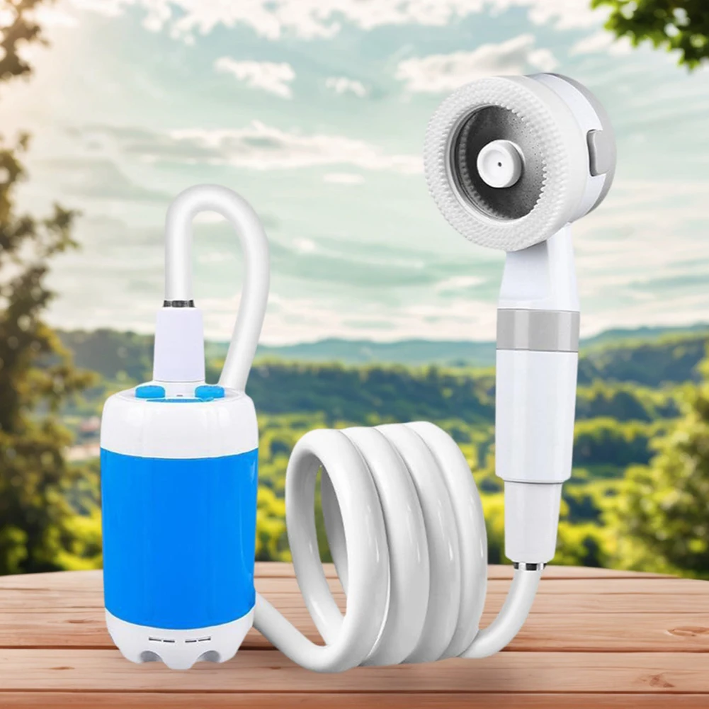 

Portable Shower Pump Rechargeable Outdoor Camp Pump Portable Outdoor Shower Head Sprayer for Outdoor Shower Pet Bath Car Washing