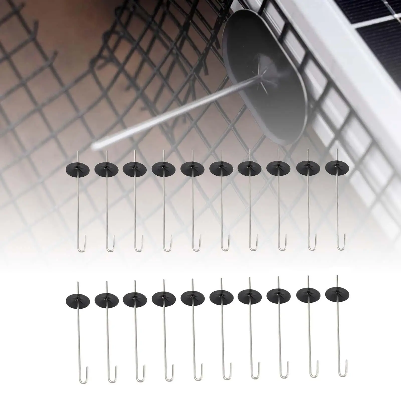 20 Sets for Squirrel Proof Bird Fence Solar Panel Bird Guard Fasteners Clips