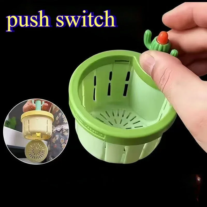 

Cactus Sink Drain Strainer Press Automatic Dumping Basket Multi-functional Use Filter Net for Tub Kitchen Waste Collector