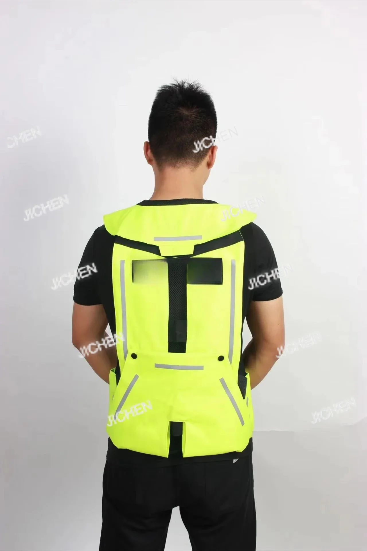 

ZH второго поколения водонепроницаемый и прочный светоотражающий жилет с подушкой безопасности мотоциклетный жилет с подушкой безопасности