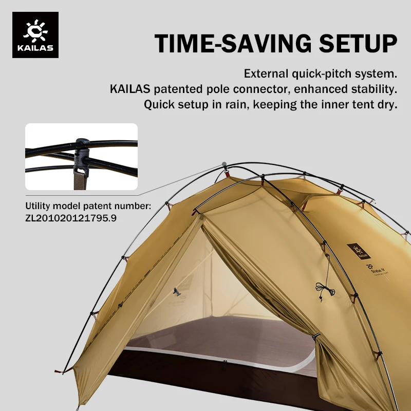 KAILAS STRATUS Ultralight Backpacking Tent 2 Person Double Layer Waterproof Windproof Camping Hiking Survival Tent KT2303102