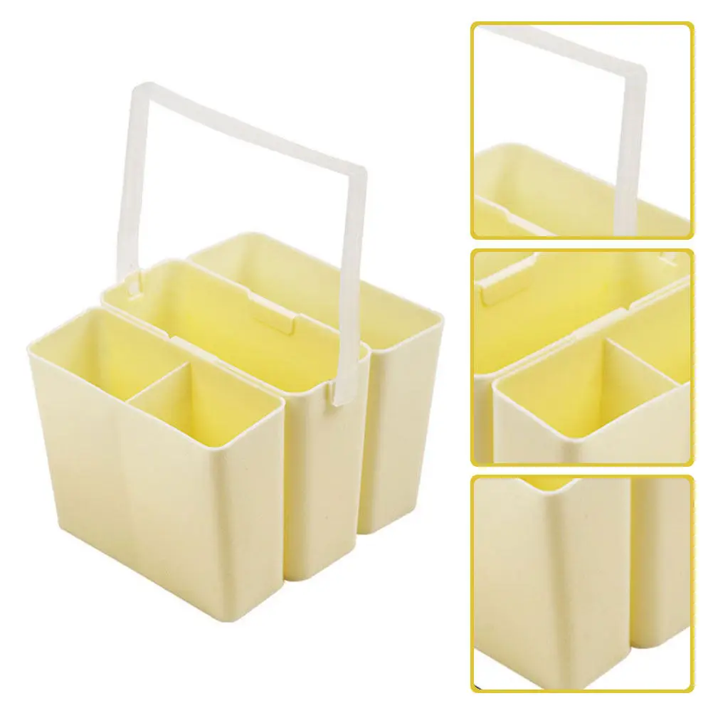 3-in-1 Paint Brush Washer Cleaner Bucket Portable Multi-Functional Plastic Brush Holder Mixing Container for Artists