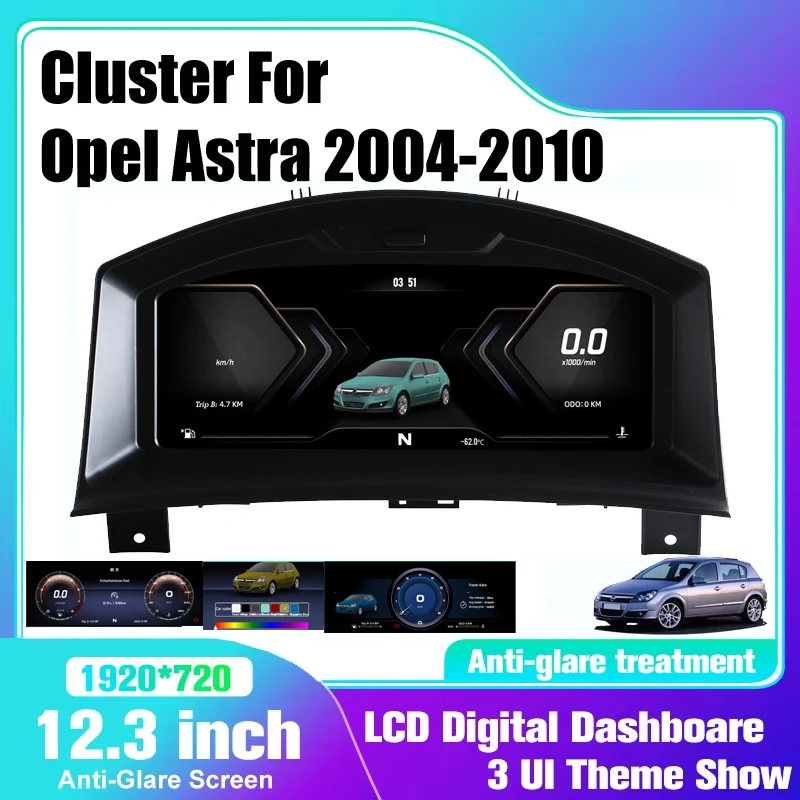 Armaturenbrett Für Opel Astra H 2004-2010 Zafira B 2005-2014 Cluster Bildschirm Digital tachometer LCD instrument panel 4 + 3 Farbe UI