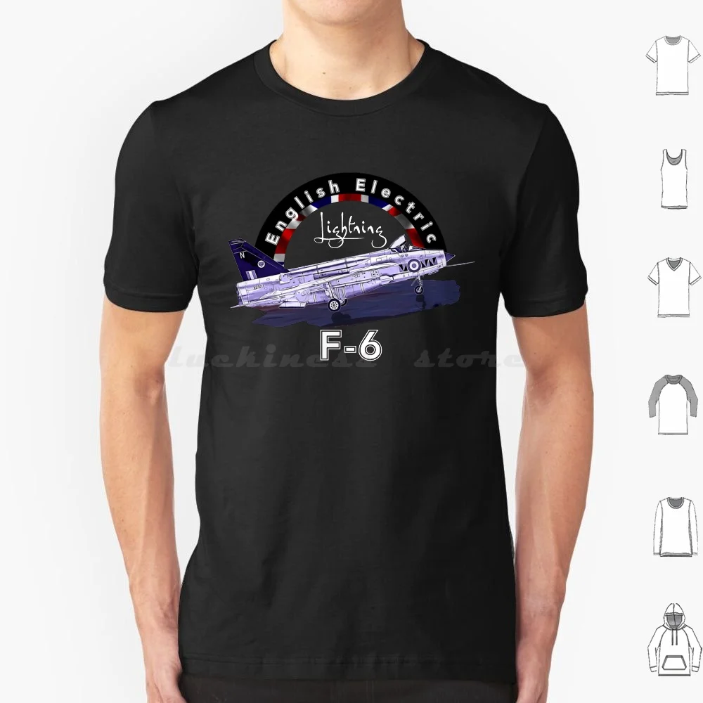 English Electric Lightning F-6 British Vintage Fighter Jet T Shirt Big Size 100% Cotton Lightning English Electric Raf Royal