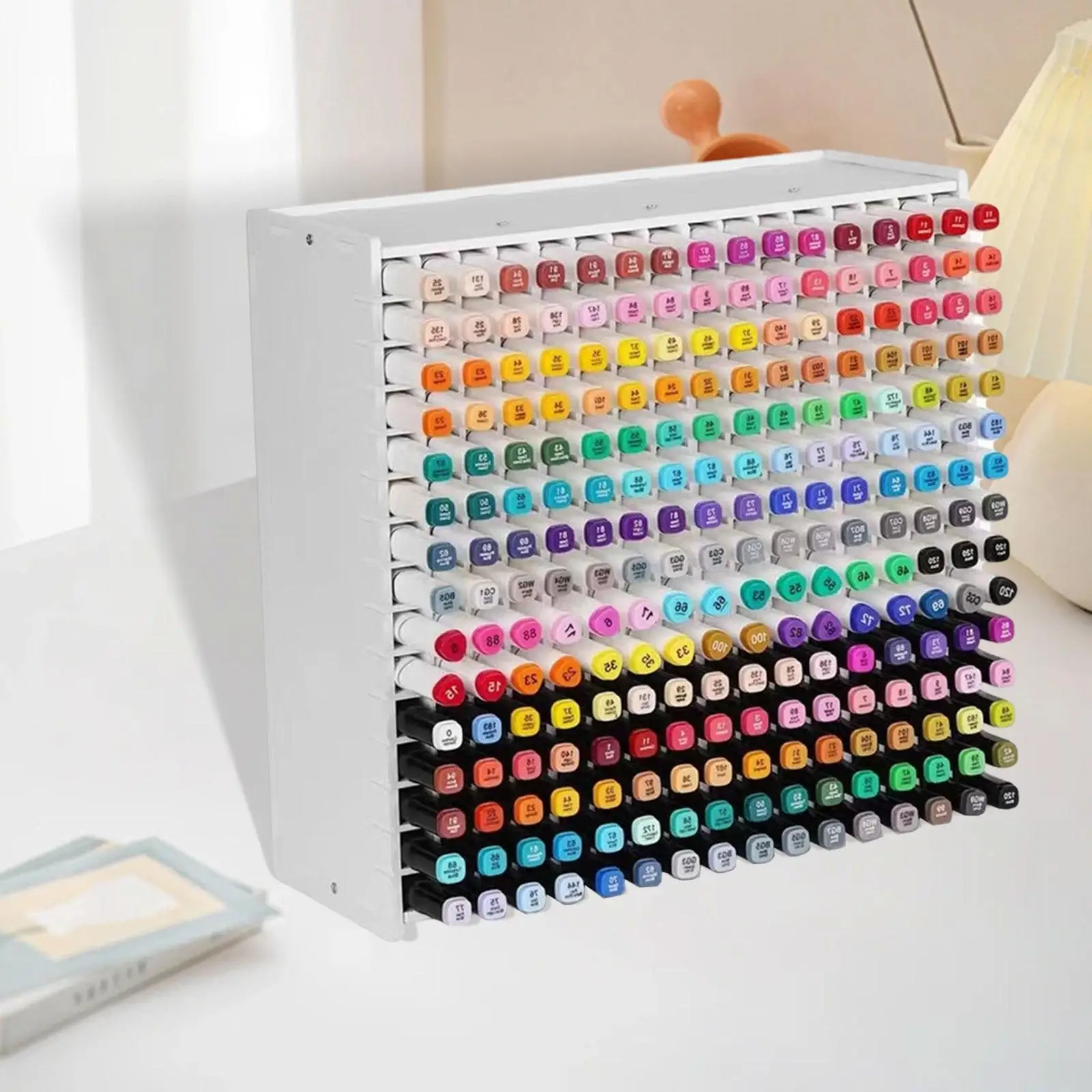 Paint Brushes Holder 240 Slots Art Marker Pen Organizer Rack Desktop Storage for Colored Pencils Craft Supply
