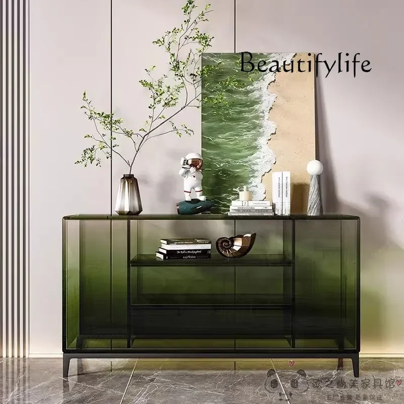 BJ FKAcrylic Gradual Change Dining Side Cabinet Light Luxury High-end Living Room Tea Cabinet Shelf Entrance Cabinet