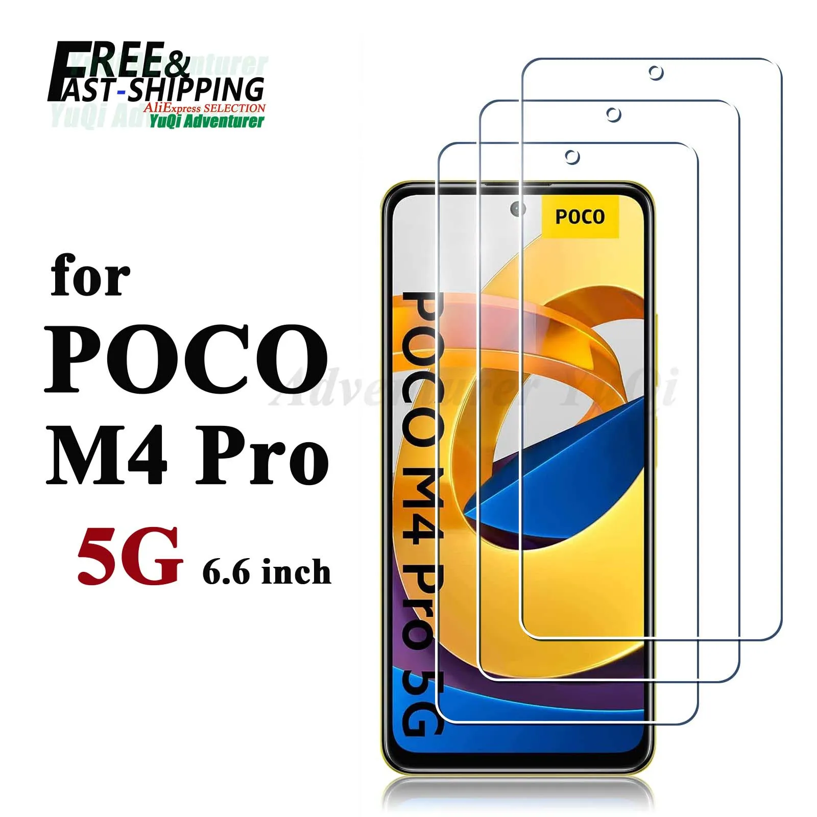 

Screen Protector For POCO M4 Pro 5G Xiaomi Tempered Glass SELECTION Free fast Shipping 9H HD Clear Transparent Case Friendly