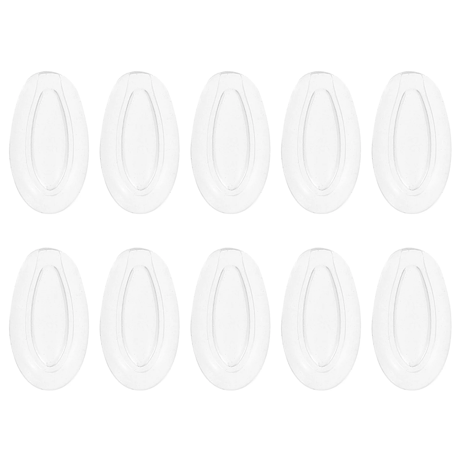 

10 Pairs Hollow Nose Pads Glasses Accessories Soft Silicone Replacement Frame Inserts Transparent Comfort