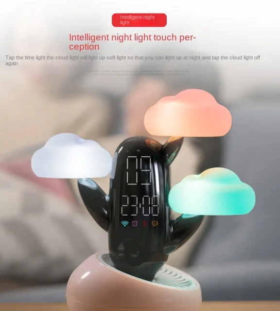 Свет погоды, интеллектуальный датчик, веселый будильник, точные часы, технология голосового зеркала, погодный будильник