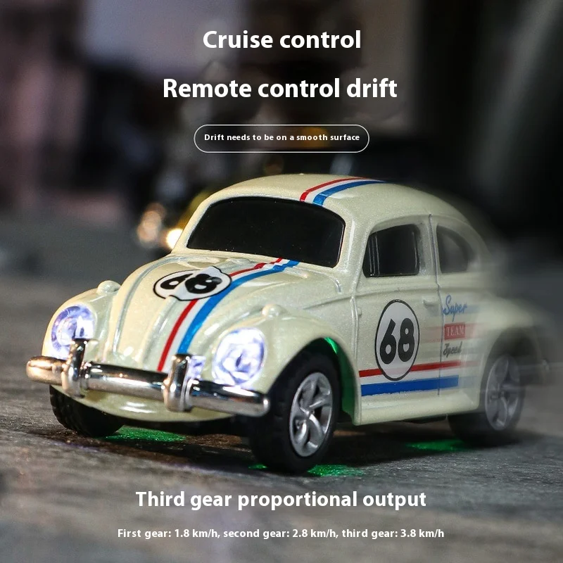 New Mini Remote Control Car For Men Wireless Mini Beetle Alloy Toy Car With Mobile Phone Remote Control Children'S Gift