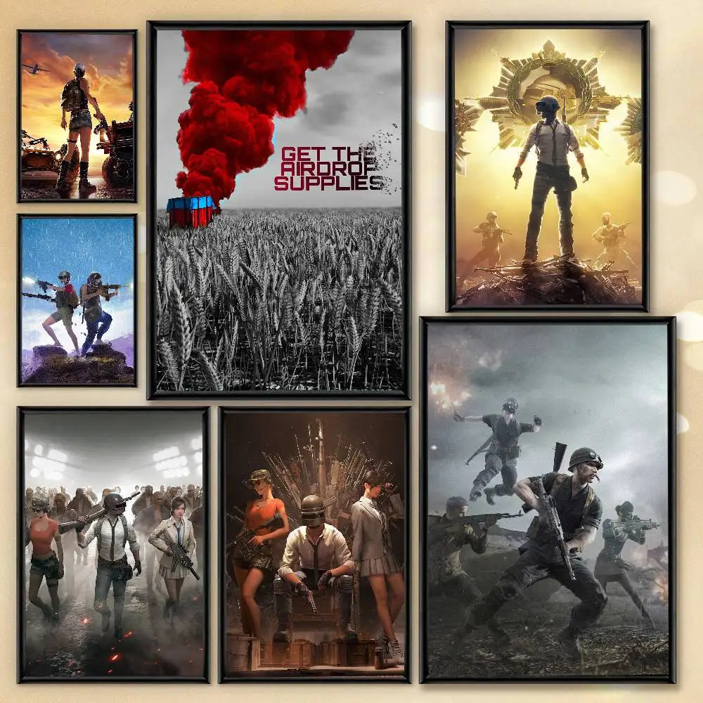 Game P-PUBG B-Battlegrounds Poster Art With Prints Home bedroom living room decoration gift