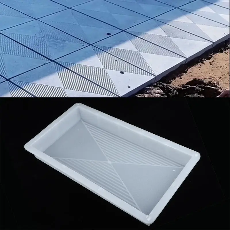 1Pcs Square Paving Stone Garden Path Art Antique Tile Plastic Mold Courtyard Non-Slip Concrete Floor Tile Production Mold