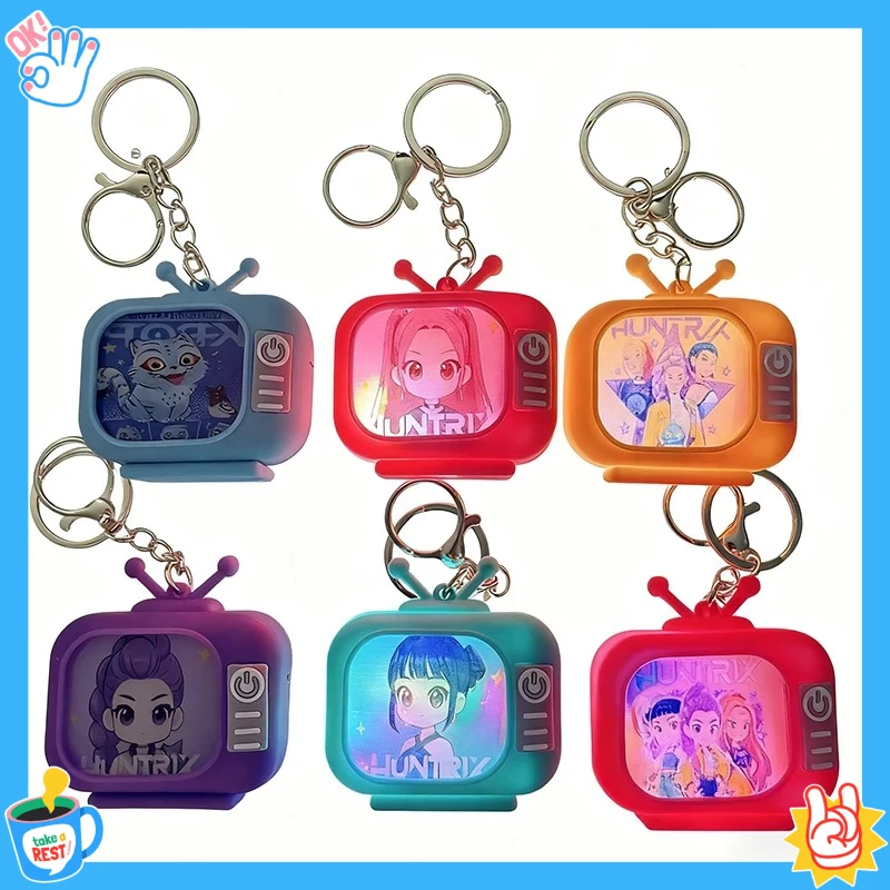 

Koop Demon Hunter Souvenir Anime Peripheral KPop Demon Hunters Keychain Luminous Night Light Decoration Gift Ornament
