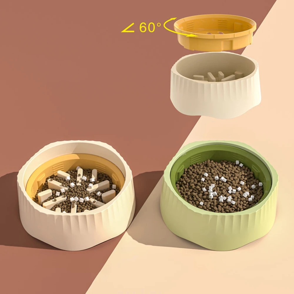 

High Quality 2 in 1 Pet Slow Feeder Bowls for Cat Dog Detachable Bowl Safe Feeding Easy to Clean Slow Eating Bowls Pet Supplies