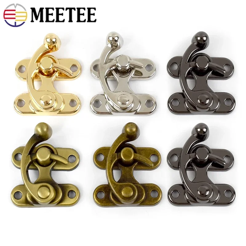 

2/4/10Pcs Meetee 45X37mm Metal Bag Buckles Handbag Luggage PadLock Hasp Clasp Replacement Buckle DIY Leather Craft Accessories