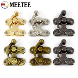 2/4/10Pcs Meetee 45X37mm Metal Bag Buckles Handbag Luggage PadLock Hasp Clasp Replacement Buckle DIY Leather Craft Accessories