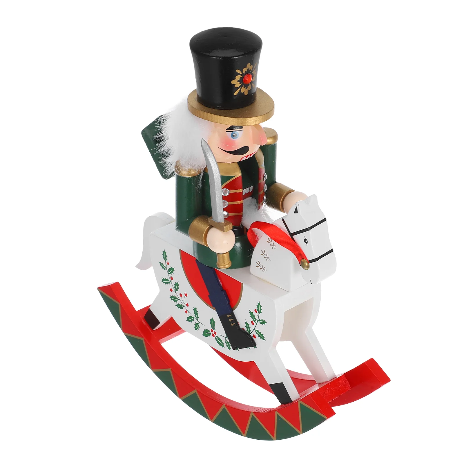 

Desktop Nutcracker Child Nail Decoration Table Horse Festival 000X000X000CM Wood Ornament Bar Decorations