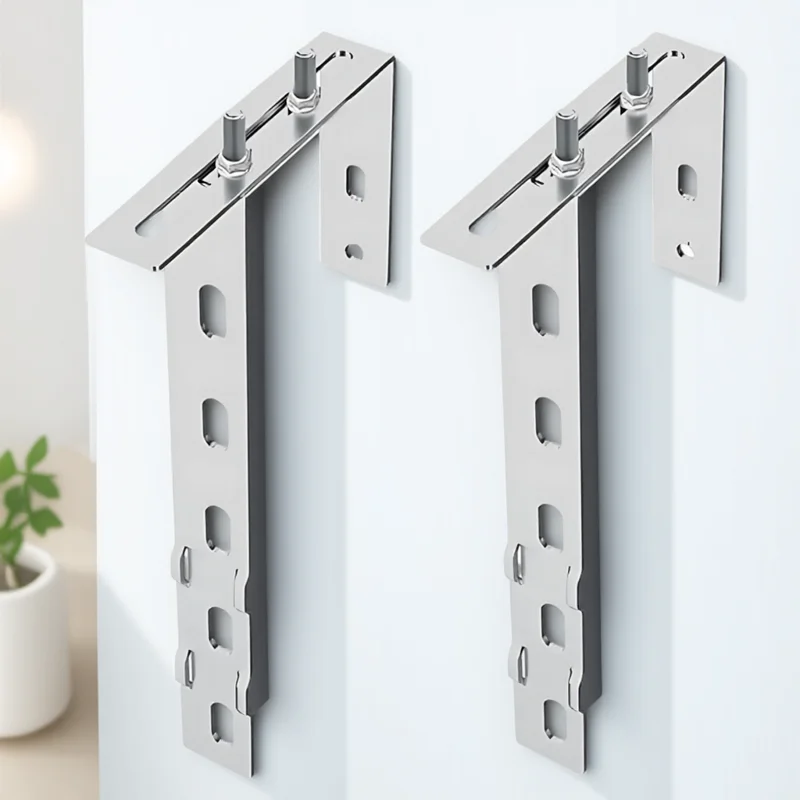 

2 Hooks for Balcony Solar Panel Mount Bracket Adjustable Wall Mounting Brackets for Home Use